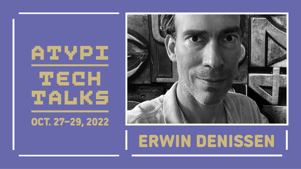 ATypI's tweet image. Erwin Denissen @highlogic will explain how to detect and fix problems using FontCreator, including handling interpolation issues in #variablefonts and determining which font properties are essential to successful exports. #ATypITechTalks 2022, Oct. 27–29. events.bizzabo.com/389534/