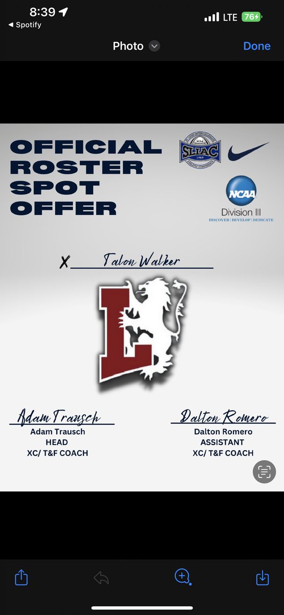talonwalker14's tweet photo. I am blessed to receive a track offer from @LyonCollegeXCTF @Coach_Trausch. Go Scots!! https://t.co/7E7wMwEVuI