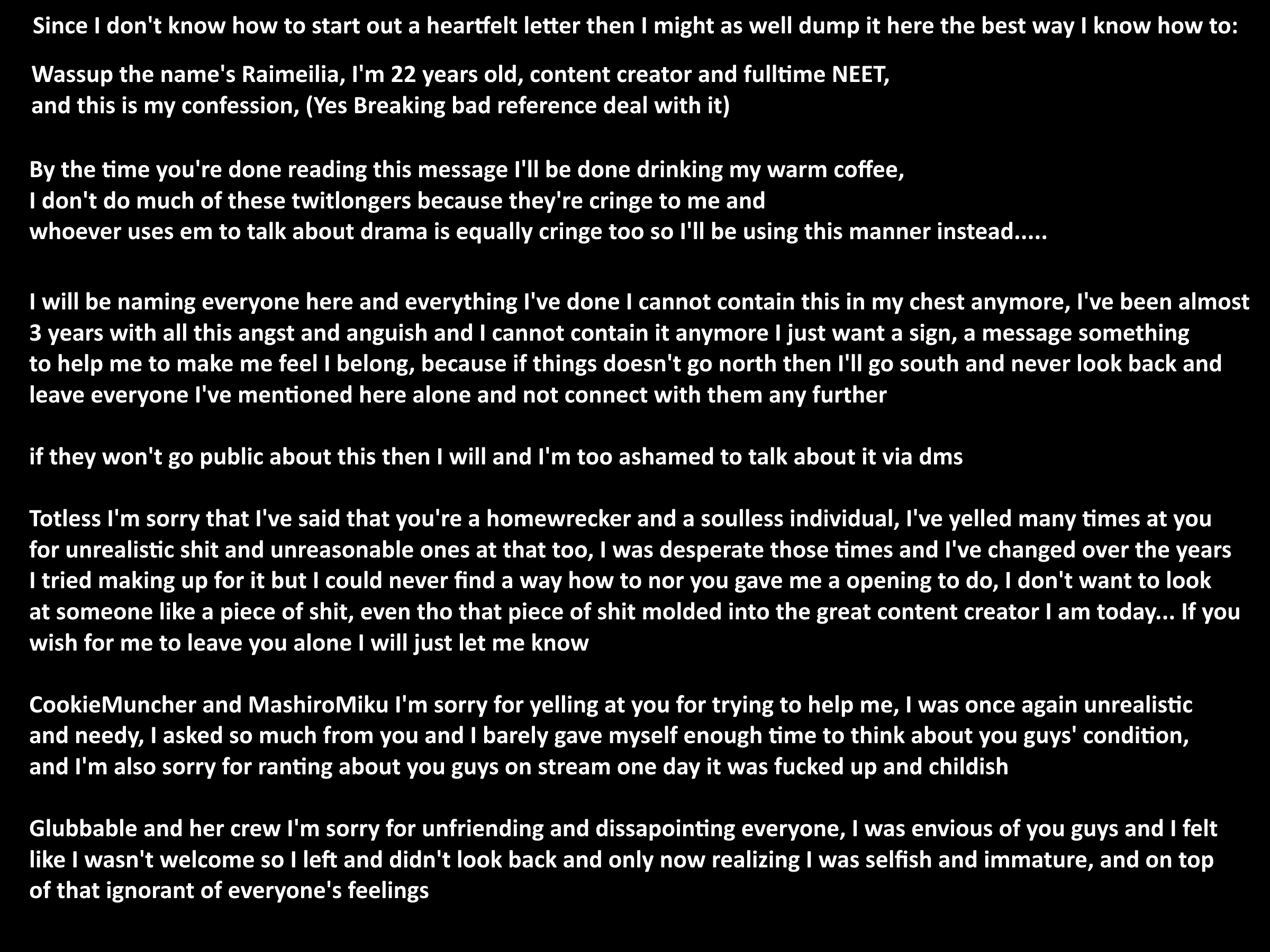 RAIMEILIA on Twitter "My confession https//t.co/ofckx64iID" / Twitter