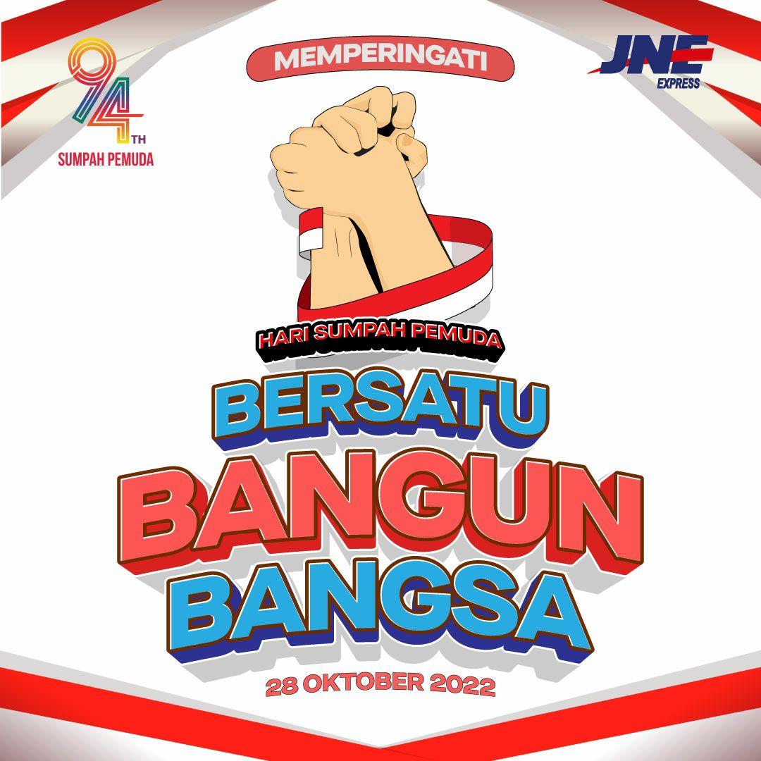 jnemgl's tweet photo. Selamat Hari Sumpah Pemuda! ✊🏼

Mari bangkit dan kobarkan semangat juang para pemuda, untuk membuat Indonesia menjadi lebih maju! Jangan lelah berjuang demi kebaikan bangsa!

Satu Bangsa, Satu Bahasa, Satu Tanah Air, Indonesia 🇮🇩

#JNE #ConnectingHappiness #JNE31Tahun https://t.co/vDTV3vFSIZ