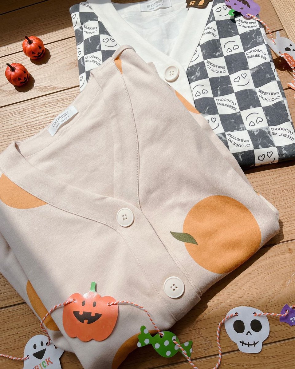 6IXTY8IGHT68's tweet photo. All set with our Halloween outfit 😈🎃 Are you ready?

#68Fashion #68Homewear 
#HalloweenPJ #PajamaParty https://t.co/bUdVOwf3LR