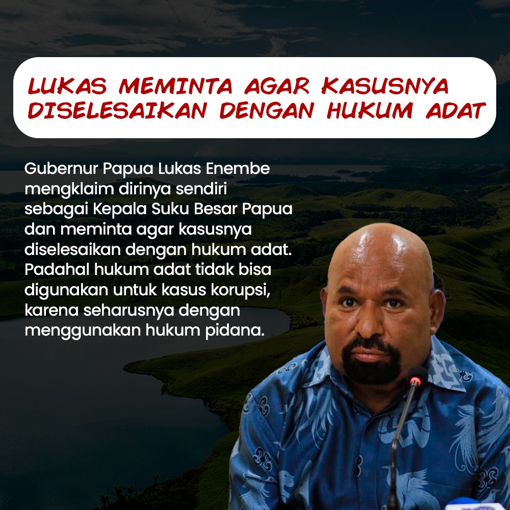 ilyas09770199's tweet photo. Lukas meminta agar kasusnya 
diselesaikan dengan hukum Adat..!!
#PapuaTidakButuhLukas https://t.co/ApuyZUUKr2