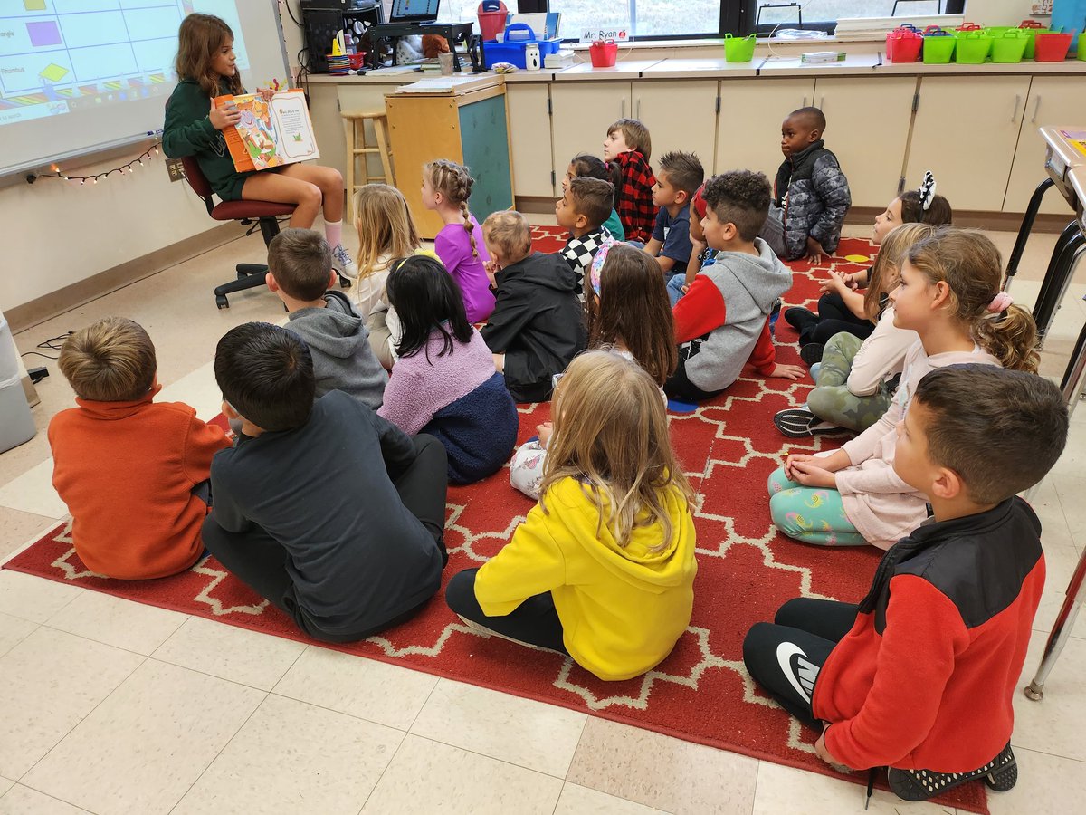 The other day a former student of mine read a story to our class! What a great chance to see how much she's grown! BONUS: Little sis is currently in my class and had no idea it was about to happen, made a memory.