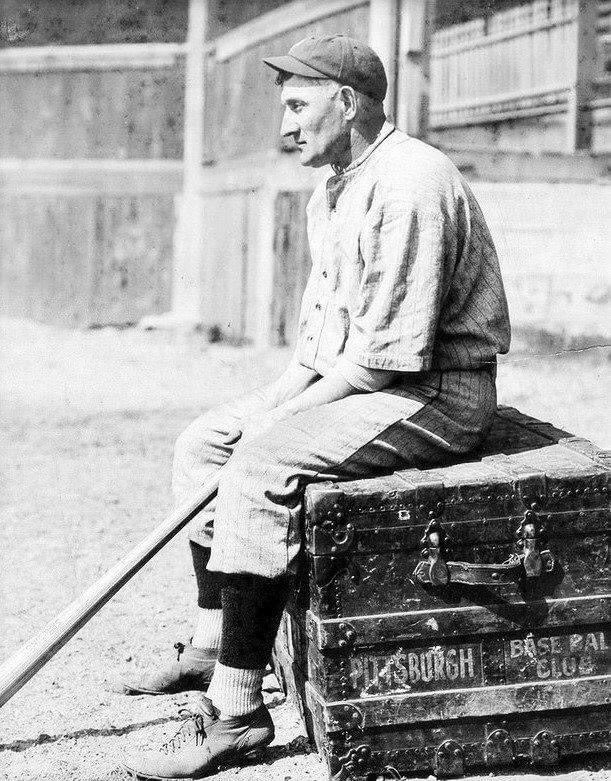 Honus Wagner waiting patiently