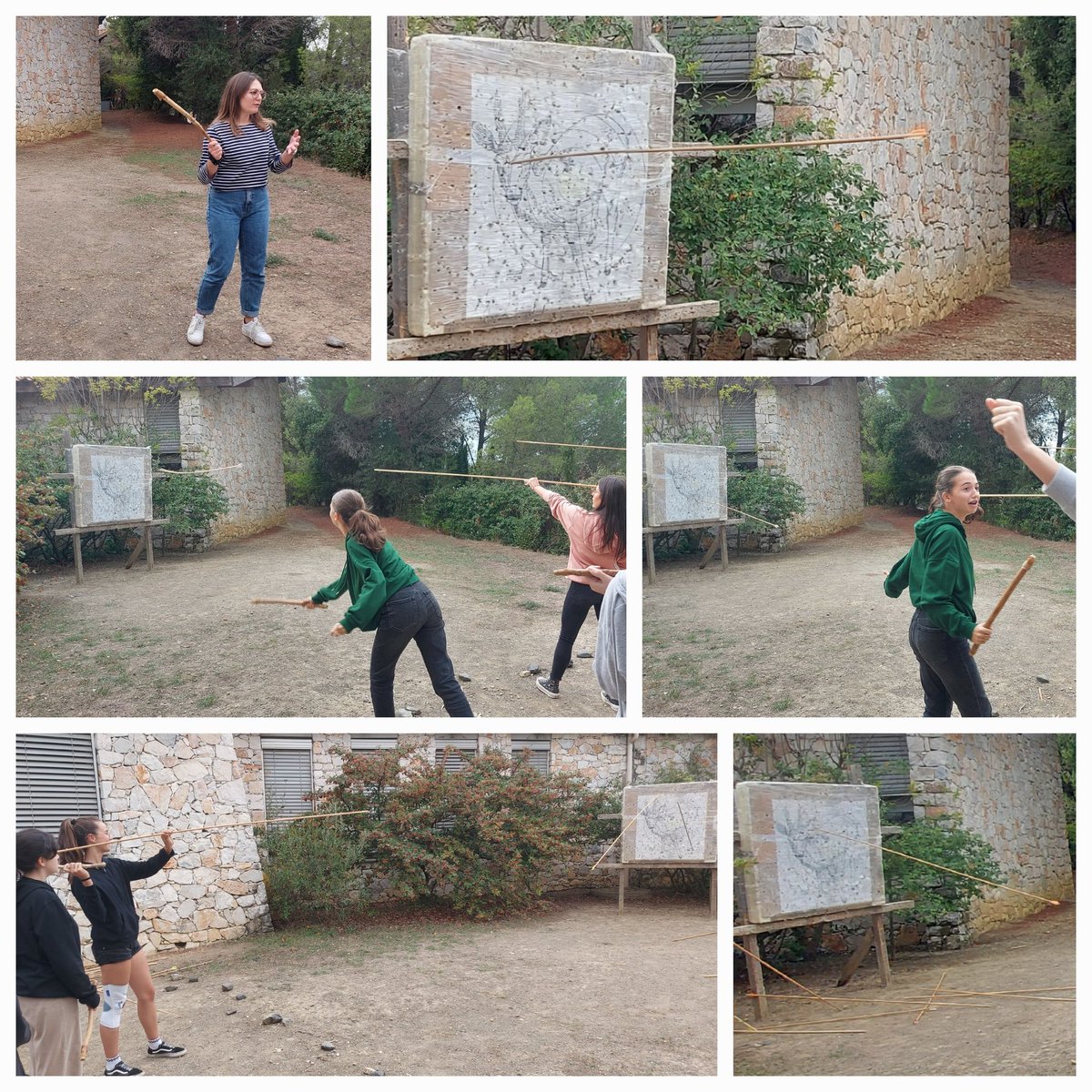 RogisterDe's tweet photo. 💪Test du tir au #propulseur !
Après une belle démonstration réalisée par Rose, ou Malvina, les élèves @LyceeFonsorbes essayent à leur tour le tir au propulseur !
Si des #sagaies ont bien atteint la cible d'autres ont dû être récupérées sur le toit 😅 !
⬇️
https://t.co/UhTWe62x5z https://t.co/a8Cmhtip7V