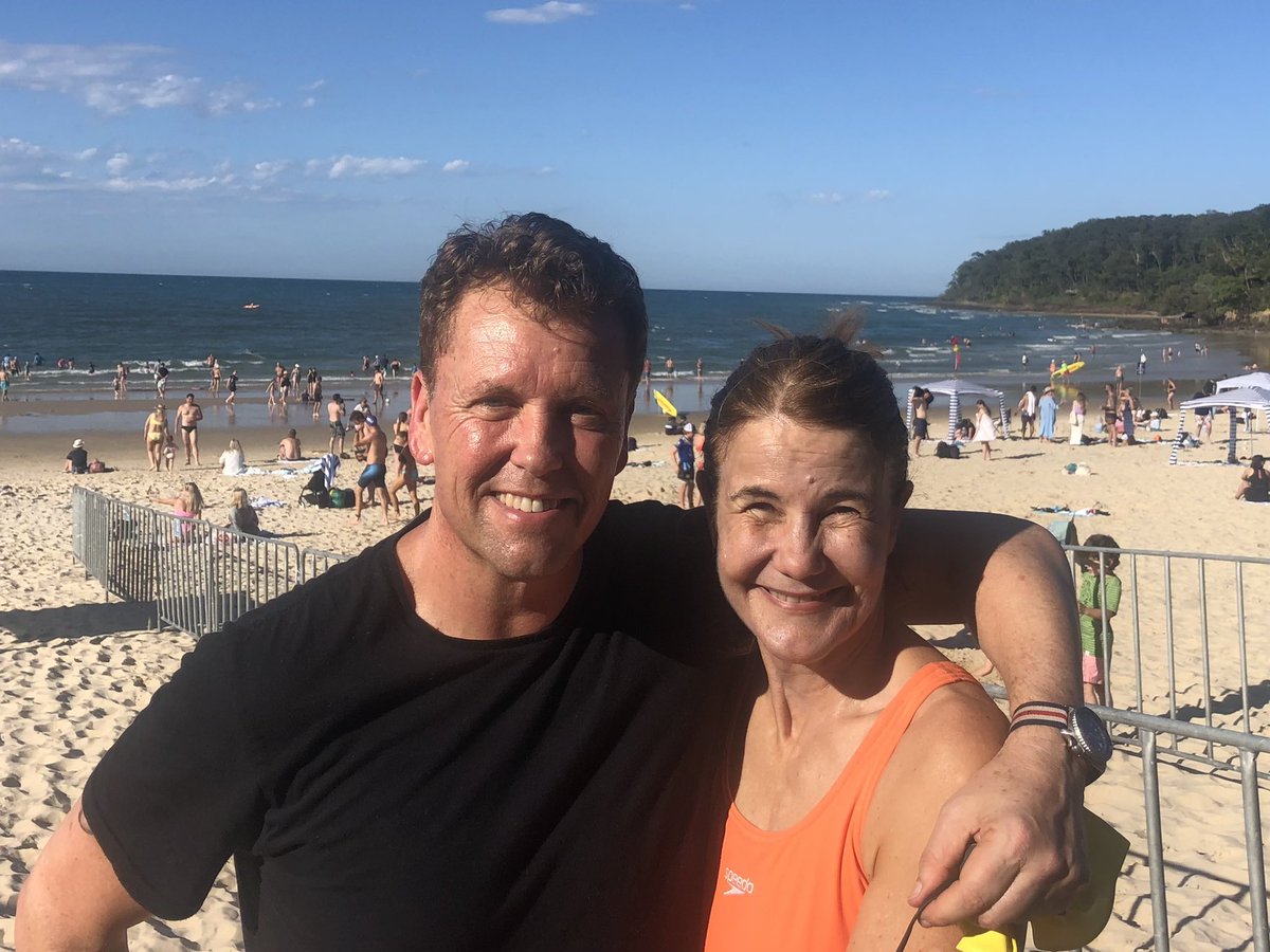 The year-long journey to swim the #hellespont in August continues - successfully completing my first open water race - the #Noosa1000. Completing rather than competing, Robbie &amp; I crossed the finish line together