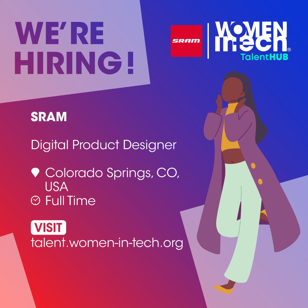 Check Out This Full Time Role with SRAM on the Women in Tech #TalentHub Link: talent.women-in-tech.org #womenintech #stemcareers #techcareers #techroles #jobopportunities #employment #upskilling