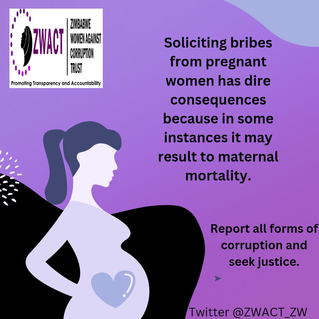 WmensProsperity's tweet photo. Requesting bribes from expectant mothers has more devastating impact because in some instances it may result to high maternal deaths. Say no to all forms of corruption. #Section76 https://t.co/rSfN9OwpUZ