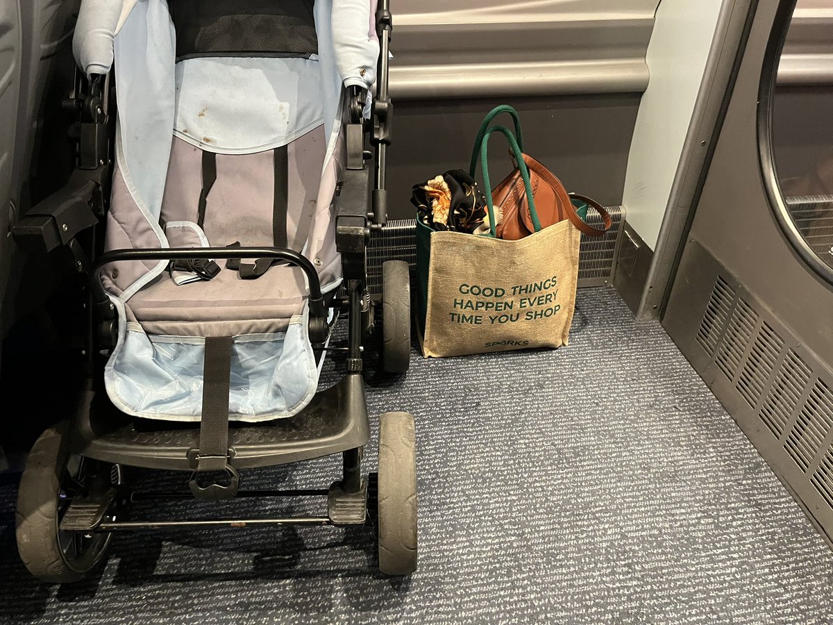 Another day, another pram in my way. @AvantiWestCoast please sort this and make sure that there are places on the train where they can go. #Wheelchair users need to have this area available. #DisabledAccess @TransportForAll @Tanni_GT @SalBrinton