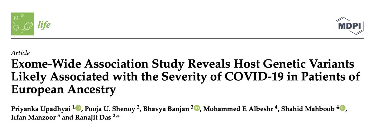 dasranajit1's tweet photo. Our Lab is engaged in COVID-19 host genetics research since 2020. In past we worked with European samples and also created the first ever COVID-19 GWAS database. Now we are working with Indian COVID-19 patient samples. We are among the first to do so. #IndCOVID #COVIDHostGenetics https://t.co/tZGUPzkN6I