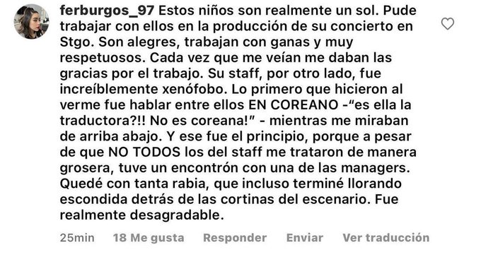 Spain_Kpop_'s tweet photo. La intérprete chilena contó que el personal de OMEGA X la maltrató

https://t.co/19fGHPv5vL https://t.co/Bip3Xr07kp