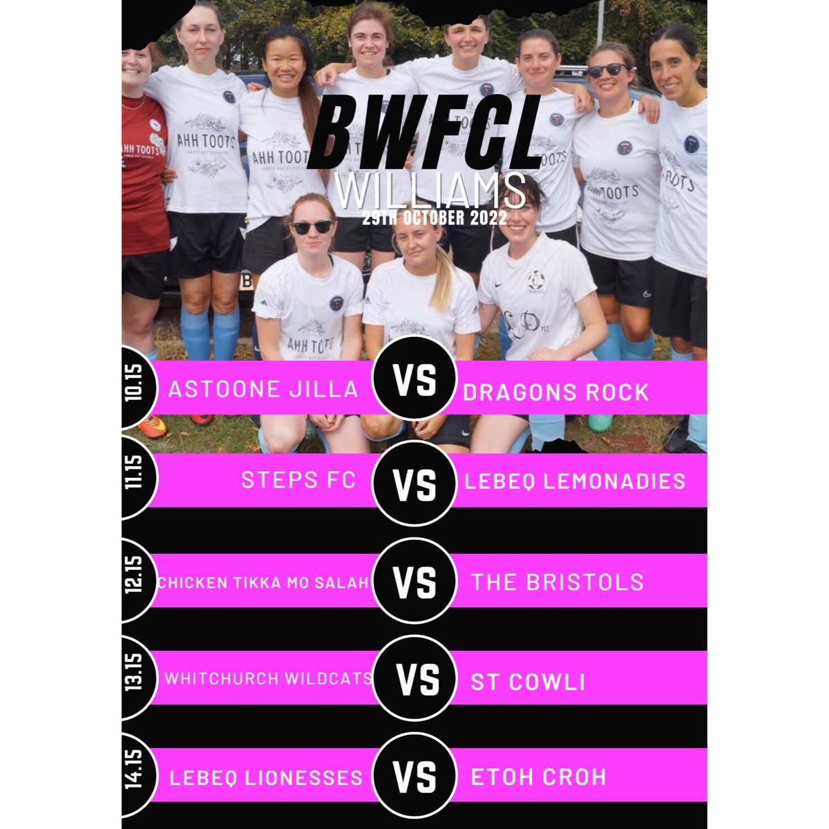The Bristol Womens Casual League kicks off tomorrow! Looking forward to welcoming everyone to round 13, 31 teams, 3 divisions, let’s go! Anyone welcome to come and watch tomorrow at Bristol Brunel Academy, BS15 1NU #bwfcl #grassrootsfootball #hergametoo #inclusivefootballforall
