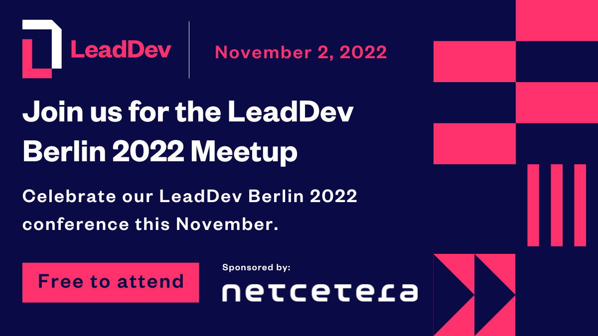 TheLeadDev's tweet photo. Connect with your peers, share ideas and gain industry insights at our next #LeadDevBerlin Meetup on Nov 2, hosted by our sponsor @netcetera_buzz at the Spielfield Digital Hub near the Oberbaum bridge. https://t.co/jJ2qLMkd8E https://t.co/STNzOxRqLN