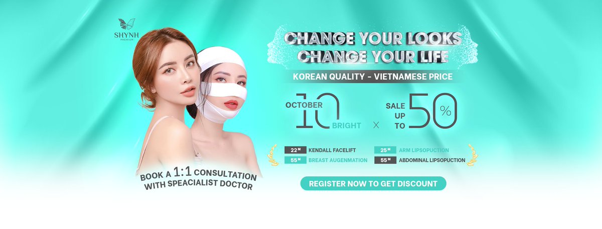 PShynh's tweet photo. ✨BRIGHTLY OCTOBER - SALE OFF UP TO 50%
The event "Change Your Looks, Change Your Life" will take place in HCMC. We will bring the best quality beauty services, suitable for each customers.
#phauthuatthammy #pttmshynhpremium #plasticsurgery #viralpost #viral https://t.co/cL8cDEbB0v