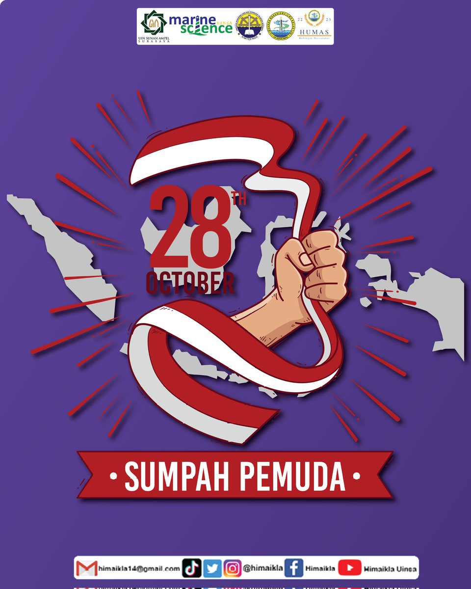 himaikla's tweet photo. ‼️[SUMPAH PEMUDA]‼️

Pada tanggal 28 Oktober 2022 diperingati
🇮🇩👊🏻SUMPAH PEMUDA👊🏻🇮🇩

94 tahun yang lalu, pemuda pemudi Indonesia telah mendeklarasikan sumpah mereka untuk Indonesia. https://t.co/loojVnVgTx