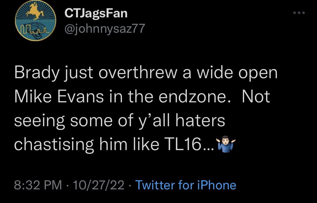 SadFBFans's tweet image. Jags fans down bad tonight, but with a winning percentage of 28.6% they’re up over 10% from last year. Perspective can be one of the best methods for dealing with losing.