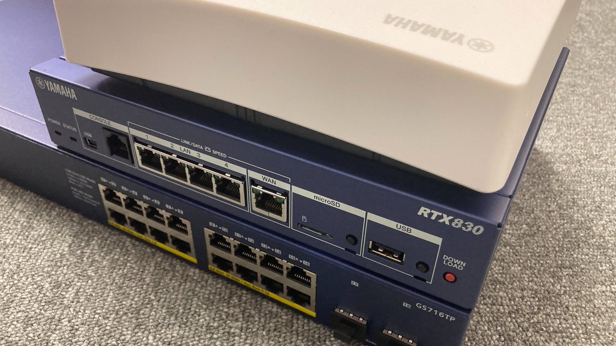 InfoEmission's tweet photo. YAMAHA RTX830
YAMAHA WLX222
NETGEAR GS716TP
NETGEAR Business
NETGEAR Insight
#SMB #Network #SOHO #itsecurity
#YAMAHA #RTX830 #WLX222 #無線LAN #WiFi #WiFi6 #11ax
#NETGEAR #GS716TP #switch #PoE #Insight #cloud
#尼崎 #Emission
ネットワーク構築サービス
https://t.co/ZMoun58Osw https://t.co/DfBTW7qxpp
