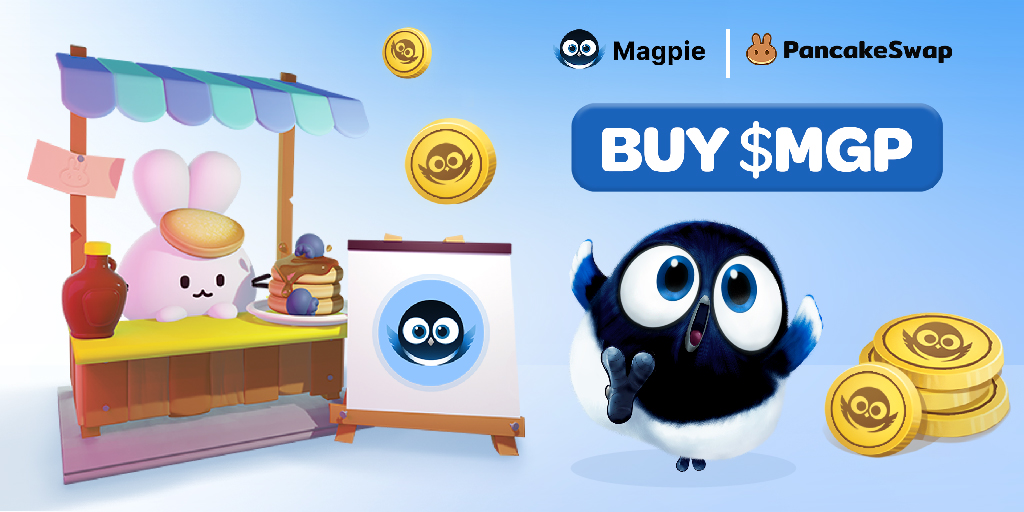 Day4️⃣ MGP Listing

You can now trade $MGP @pancakeswap!🚀

MGP Token Contract <a href="/BNBCHAIN/">BNB Chain</a>:
0xD06716E1Ff2E492Cc5034c2E81805562dd3b45fa

MPG-BUSD farm now live with over 446% APR💸bit.ly/3SJtzEg

RT + mint the OAT👇to share 1k $BUSD #Giveaway 
galxe.com/magpiexyz/camp…
#BNB