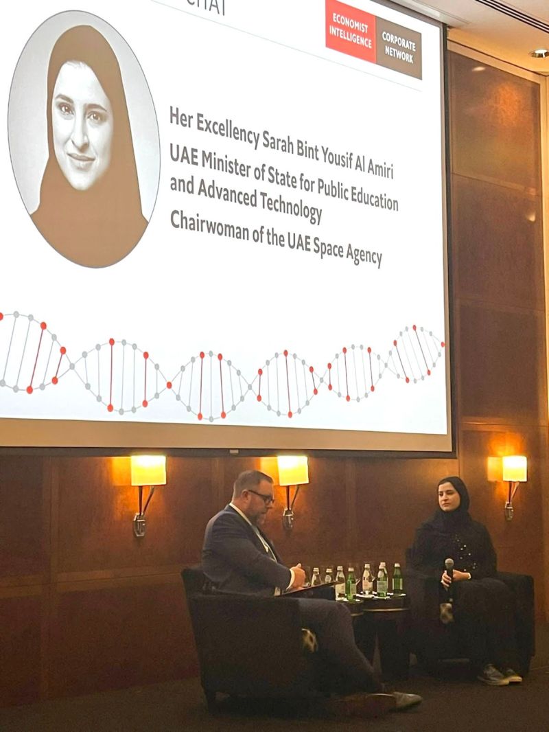 eicn_mea's tweet photo. It was an honour to host HE Sarah bint Yousif Al-Amiri, #UAE Minister of State for Public Education and Advanced Technology for an on-stage interview at our #MENA annual conference in #Dubai.

#technology #education #metaverse #web3 #spacetech https://t.co/g69ALwL9v8