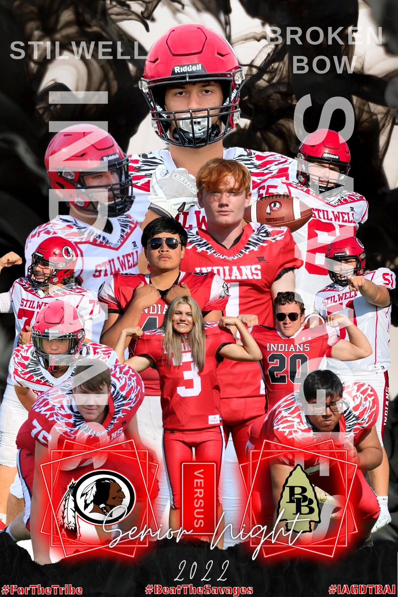 StilwellOKHSFB's tweet photo. Get up! It's Game Day!
Come support the Class of 2023 Seniors as they kickoff their last regular season game at James Bradley Memorial Stadium!
#BeatTheSavages #ChasingOneAndZero #IAGDTBAI #StilwellSpirit #OKHSFB #RunItBack #ForTheTribe #PlayoffPush #SeniorNight2022 https://t.co/fOhIW0Jrvb
