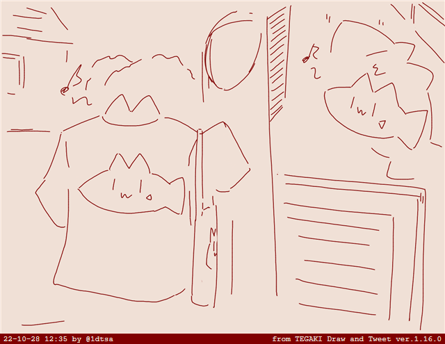 おさかなT届くの楽しみなのでファンアートです #tegaki_dt 