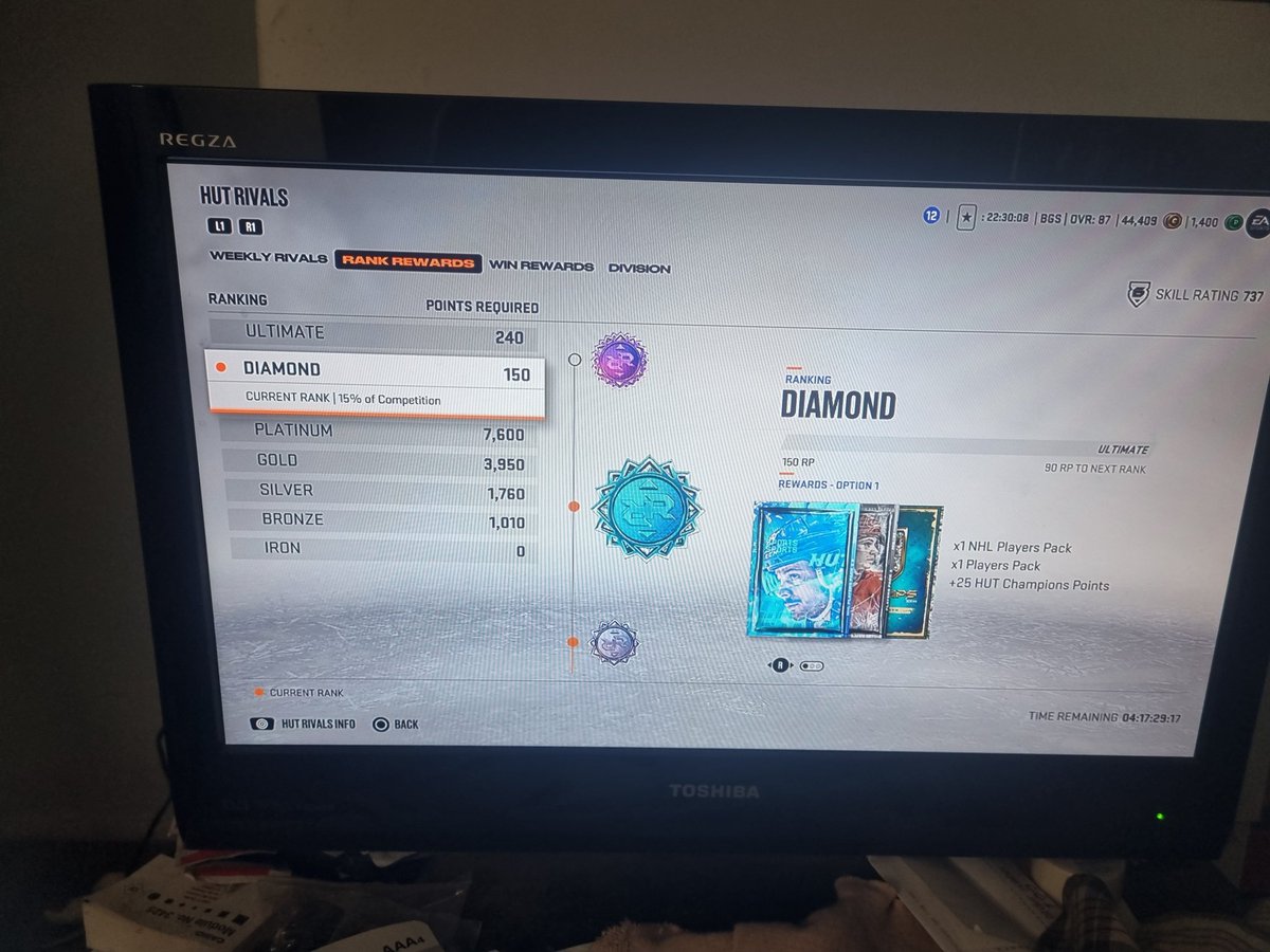 MatthewLeaver93's tweet photo. I think Rivals is broken again and if don't fix this I think we should all get rewards for what level we are in. No matter how games we have played #HUT23 #NHL23 @Thrash94Gaming @NoSleevesGaming @Henreeek @TheRealR1VAL @TheClapperton https://t.co/eeioqBIW7Z