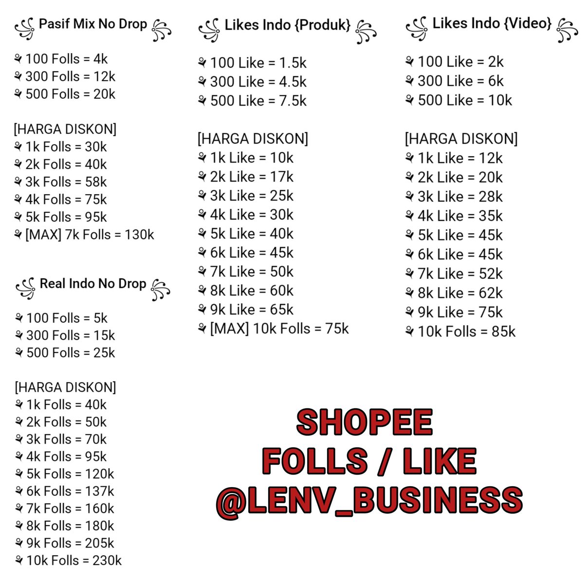 Yg butuh followers atau like shopee murah nih aku ready yaa, permanen no drop 👍
#zonauang️ #zonajajanᅠᅠᅠ