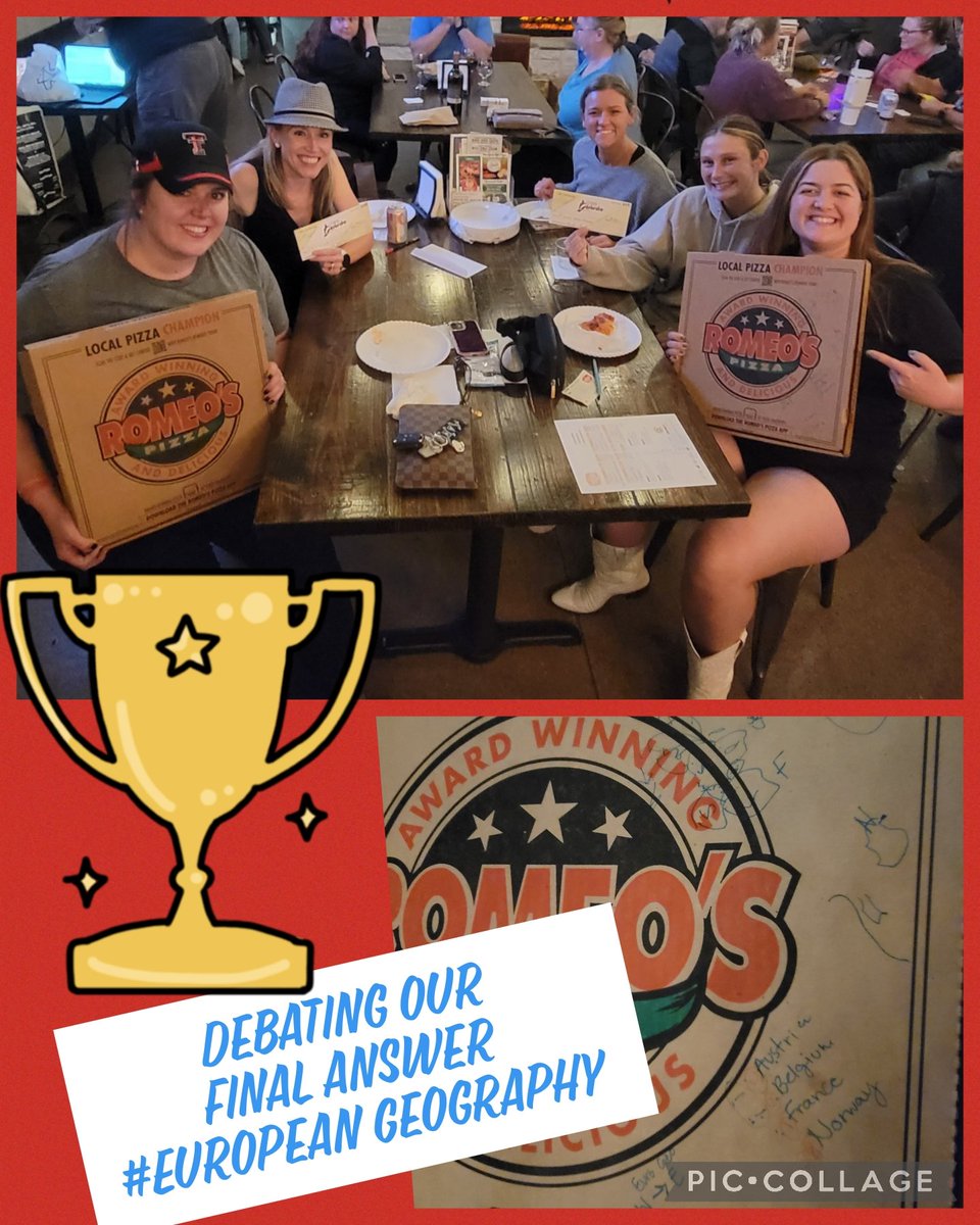 Winner, winner, chicken dinner! We are 2-0 in 1st place finishes at Thursday night trivia! 🏆#adultrecess #teamtime