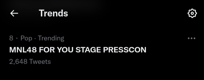 BINI_48G_46G's tweet photo. Nag trend pa din naman..

#MNL48TikTokIDNPressCon
MNL48 FOR YOU STAGE PRESSCON
@mnl48official https://t.co/bh1fYNvLN5