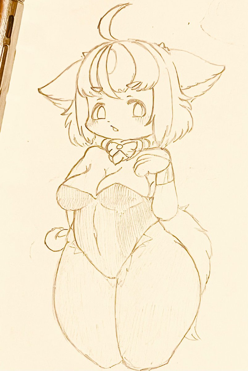 再掲
この顔と胸の書き方可愛いから参考にしたい(自分の絵) 