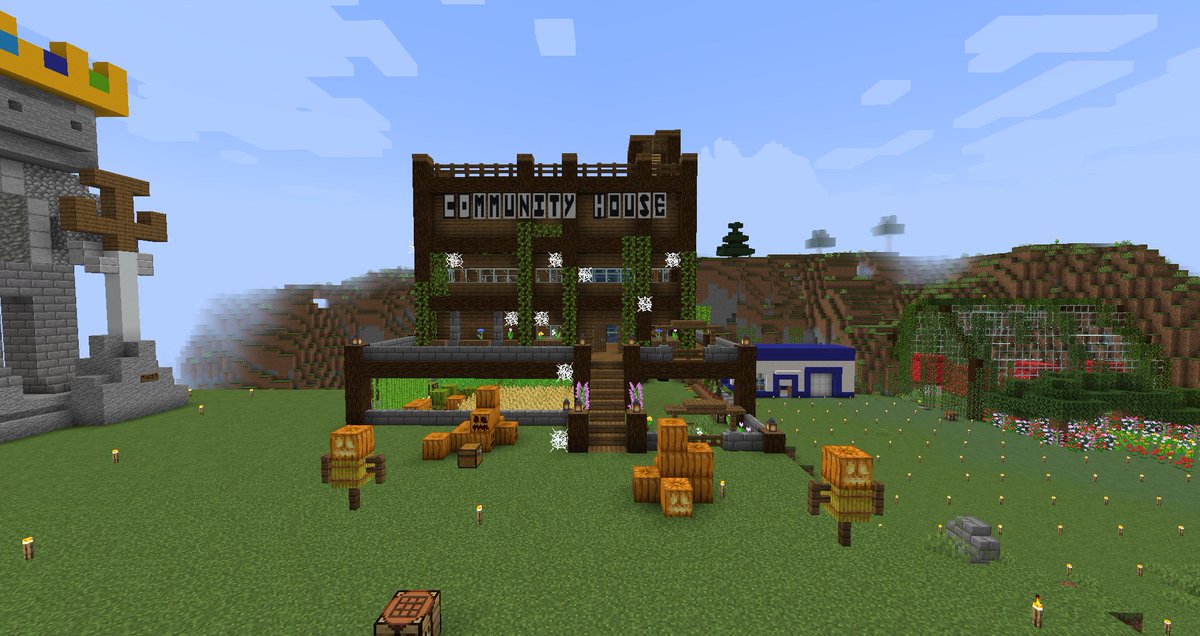 SpaceCraft_SMP's tweet photo. What's this? It's the community house on the #SpaceCraftSMP https://t.co/kmo7P4y912