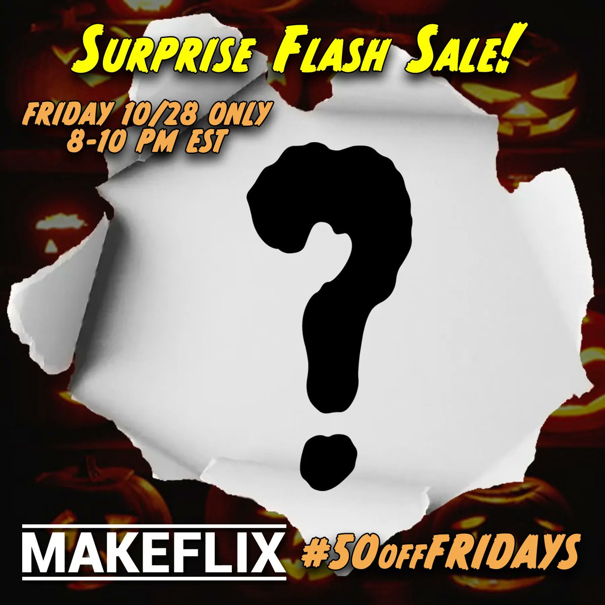TempeVideo's tweet photo. FLASH SALE PREVIEW: This year's #50offFridays concludes with a bonus surprise flash sale on a super-limited collectible #TempeDigital #BluRay TONIGHT at 8PM EST for 2 hours only (or until sold out)! 🎃
https://t.co/50PMnvTucU
#makeflix #tempevideo #deals #flashsale #bonusdeal https://t.co/LZdvOvDWov