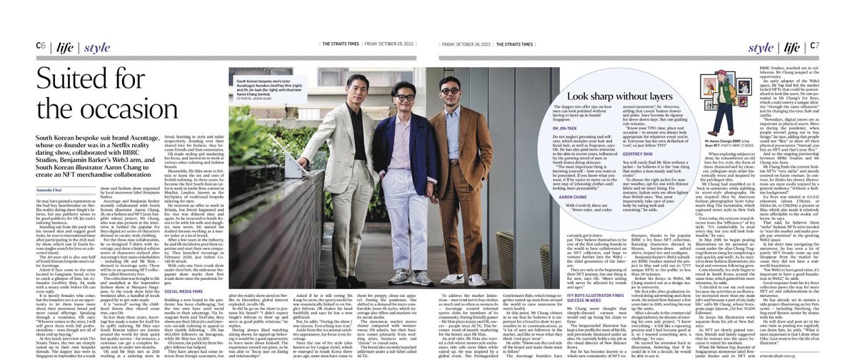Ivy Boys got featured on Main Press <a href="/straits_times/">The Straits Times</a> <a href="/aaronch77/">Aaron Chang</a> 

Did you spot the alfa? 👀