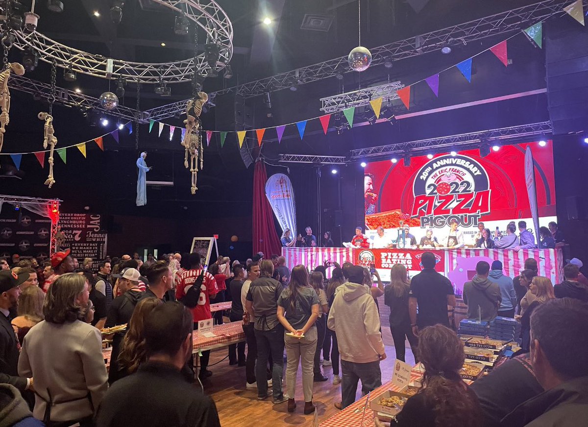 Kudos to <a href="/EricFrancis/">Eric Francis</a> who’s <a href="/PizzaPigoutYYC/">EricsPizzaPigout</a> was again a huge success.  Last night Eric hosted another charity event, tonight the pig out…he’s always giving of his time and/or money to needy causes.  He stirs the pot in the media, but Eric truly is one of the good ones