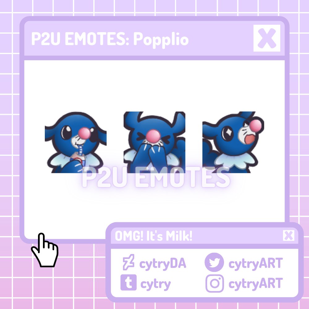 cytrySHOP's tweet photo. owo More emotes!! This time, Popplio!
This is P2U.
Can use on Discord, Twitch, and Youtube!
Soon~ More Pokemon emotes!

🔗 in 📌if you're interested in these!

RTs very much appreciated!! <3 https://t.co/FpbDgtxmXC