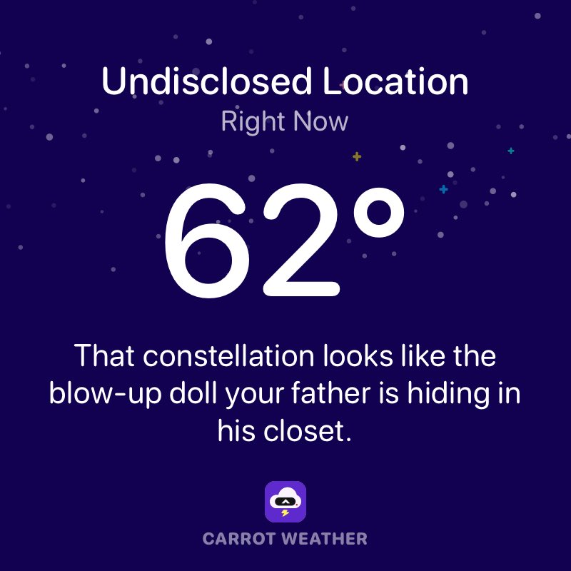 I am very disappointed, ⁦<a href="/CARROT_app/">CARROT</a>⁩. I searched all through my father’s closet, and I couldn’t find any blow up doll amongst the desiccated corpses.