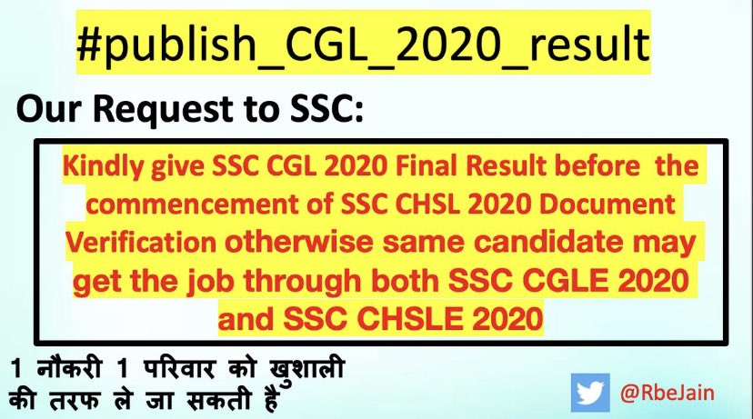 Sonali0309's tweet photo. Declare cgl 2020 final result today so that no seat gets wasted and deserving candidates of chsl can get their job #publish_CGL_2020_result @narendramodi @DoPTGoI @DrJitendraSingh @DoptSecretary https://t.co/ag2GVgdhsP