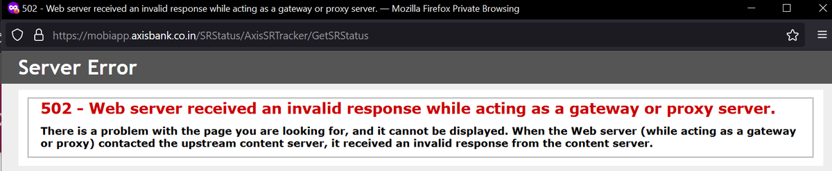 sreenadh51's tweet photo. @AxisBank , @AxisBankSupport  Track service request status page is not accessible from past 2 days but you guys didn't work to bring back this page. #shameAxisBank #worstservice #badservice #fraudaxisbank https://t.co/9Du31nbeJT