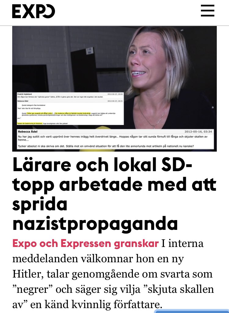 JonathanLeman's tweet photo. In och läs morgonens avslöjande om SD:s toppnamn i Nynäshamn. https://t.co/2We1GOfsSu https://t.co/JxFf1rwhBo