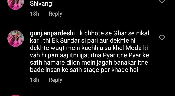 Jus saw this comment on insta and it touched my heart 🥺🥺🤍🤍