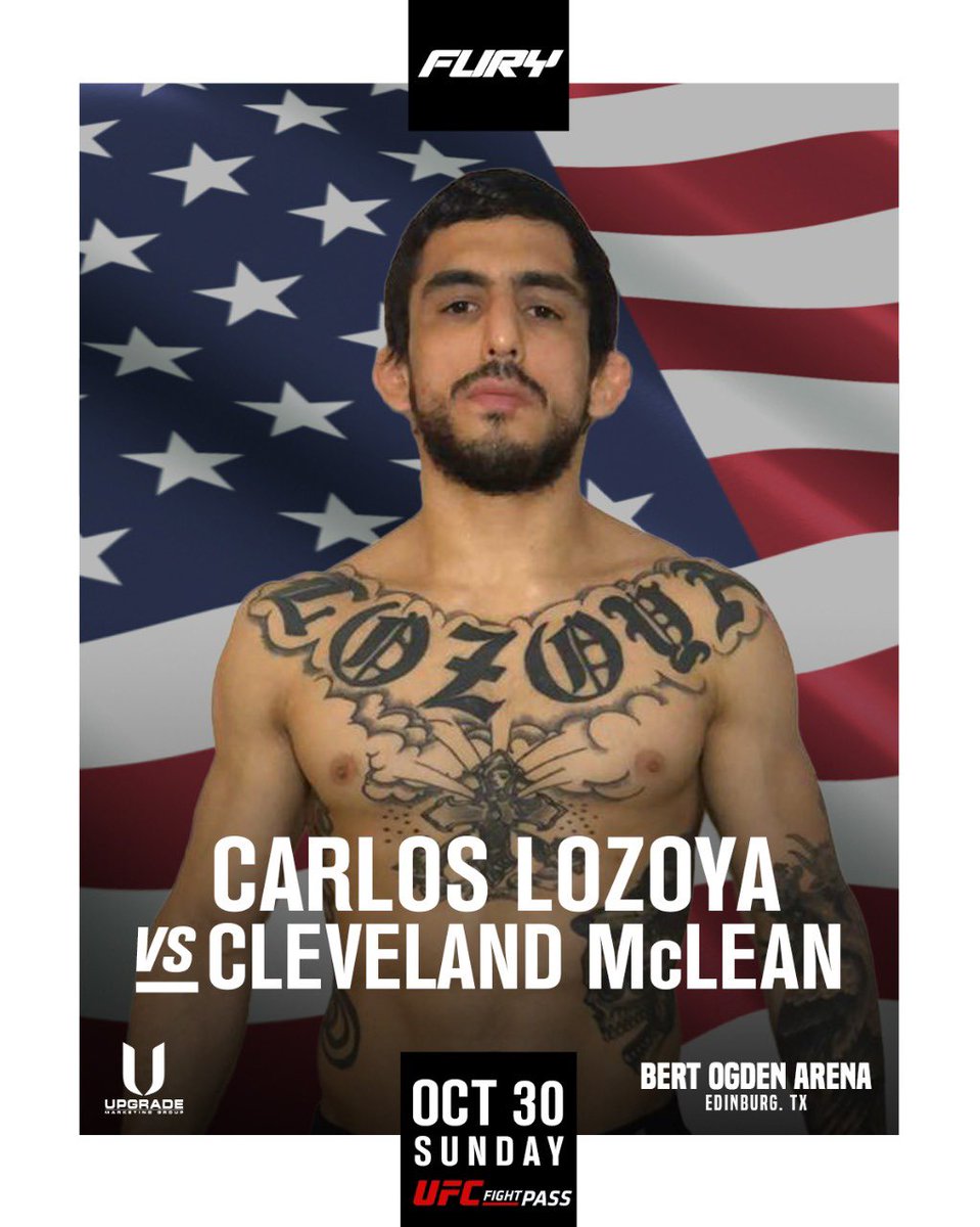 UpgradeMG's tweet photo. Big weekend for the #AlwaysUpgrade boys @GoreTresean &amp; @CarlosLozoyaMMA @ufc @FuryFightingTX https://t.co/uS5GtyF0Tm