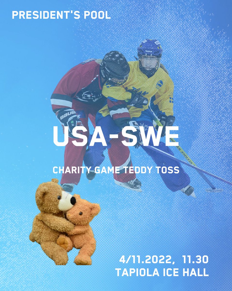 WorldRingette's tweet photo. During the long set break of the match, Teddy Toss 🧸 is held, where spectators throw a plush toy on the ice. Soft toys are donated to Hope Ry.
Lue lisää / Read more ⬇️
https://t.co/wVyF9YdIhd
#ringette #worldringette2022 #mmkisat #charity #meidänjuttu #hopery https://t.co/huZGULWXbT