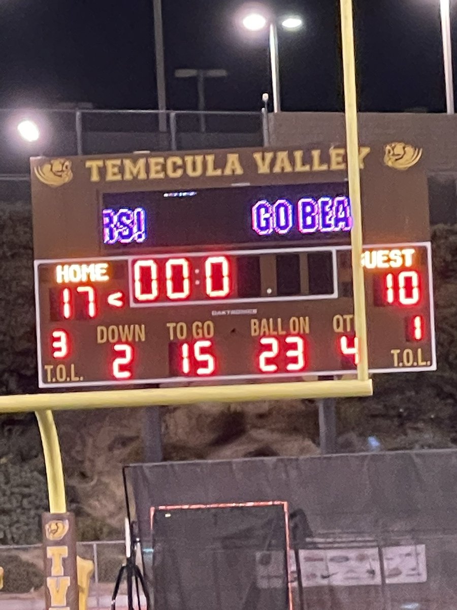 Sending the Seniors out at a 6-4 regular season record and City Champs!  Great job boys, way to battle! Playoffs on deck!  #WeRunTemecula <a href="/TVUSD/">Temecula Valley USD</a> <a href="/cityoftemecula/">City of Temecula</a> <a href="/SportswithPep/">Pep Fernandez</a>