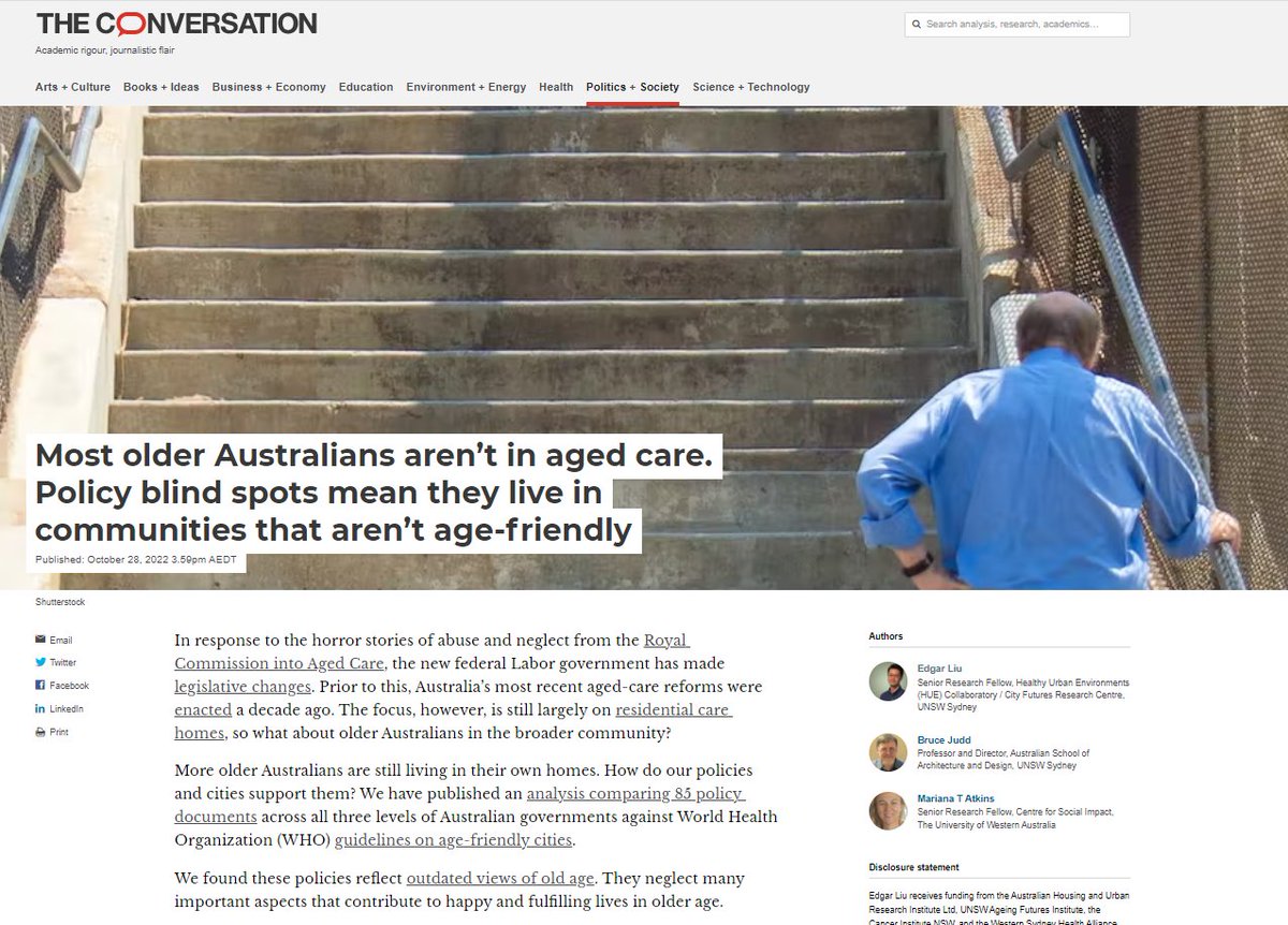DrEdgarLiu's tweet photo. After a 3+ yrs absence, I'm back writing for @TC_polsoc with Bruce Judd @UNSWCityFutures @mariana_atkins talking about #agedcare #support &amp; #agefriendly #cities, based on our recent @AusSocialIssues paper (https://t.co/1PwcerrJMF).

https://t.co/wjZEdusMFa https://t.co/9ReDnl2MhF