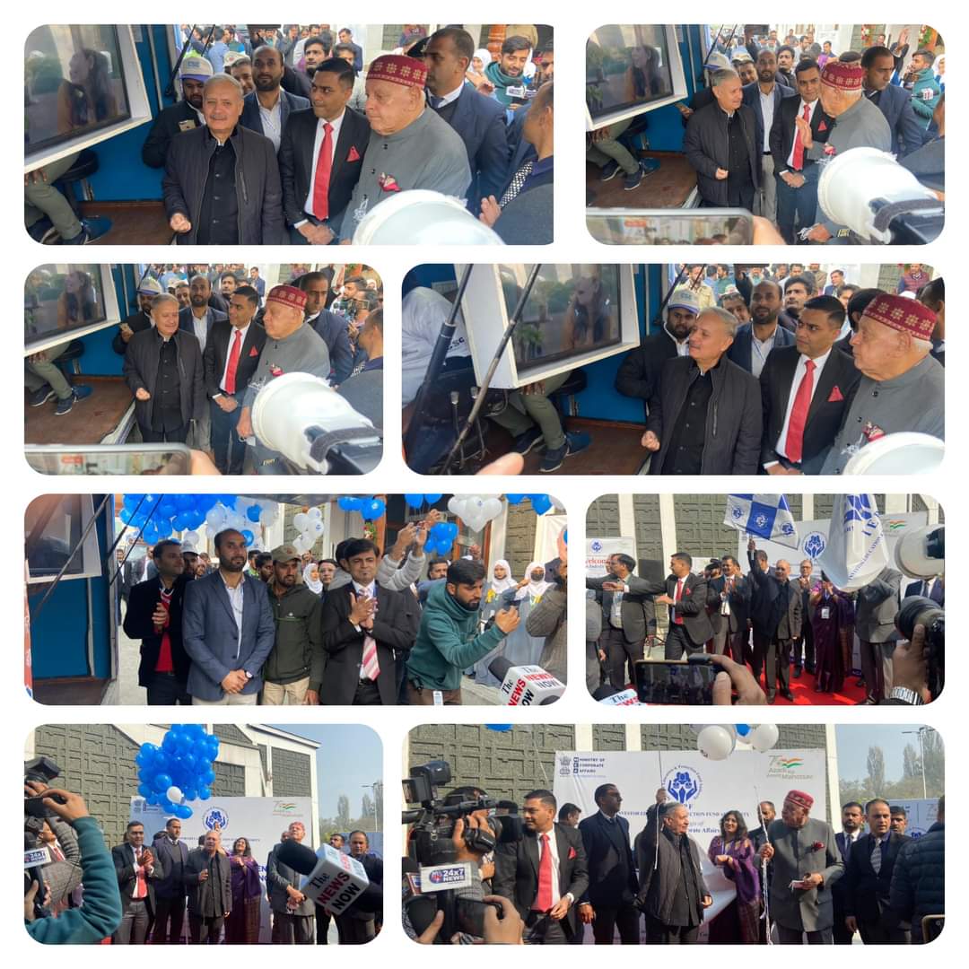 Shahnawaz2510's tweet photo. Launch of CSC Investor Awareness Van- Niveshak Sarthi by Shri Rao Inderjit Singh, Hon'ble Union Minister of State for Corporate Affairs, GOI and Dr. Farooq Abdullah (MP, Srinagar) during the Investor Education, Awareness and Protection Conference in Srinagar, J&amp;K. https://t.co/WI0yavwZPd