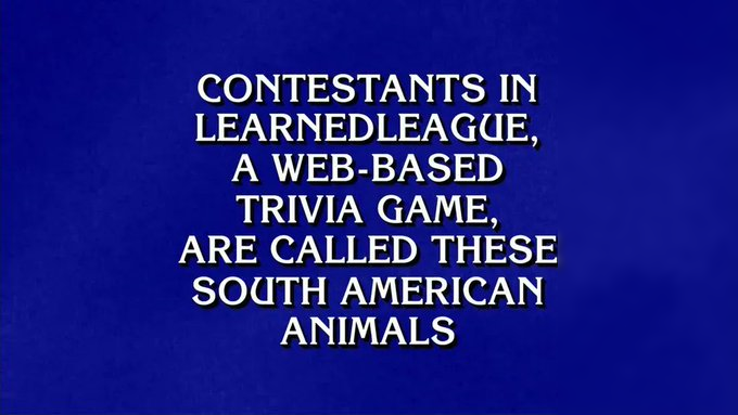 LearnedLeague's tweet photo. Yo, a TV shout out! Hit the dance floor, Amazon River Dolphins! https://t.co/hufTxmxMWP