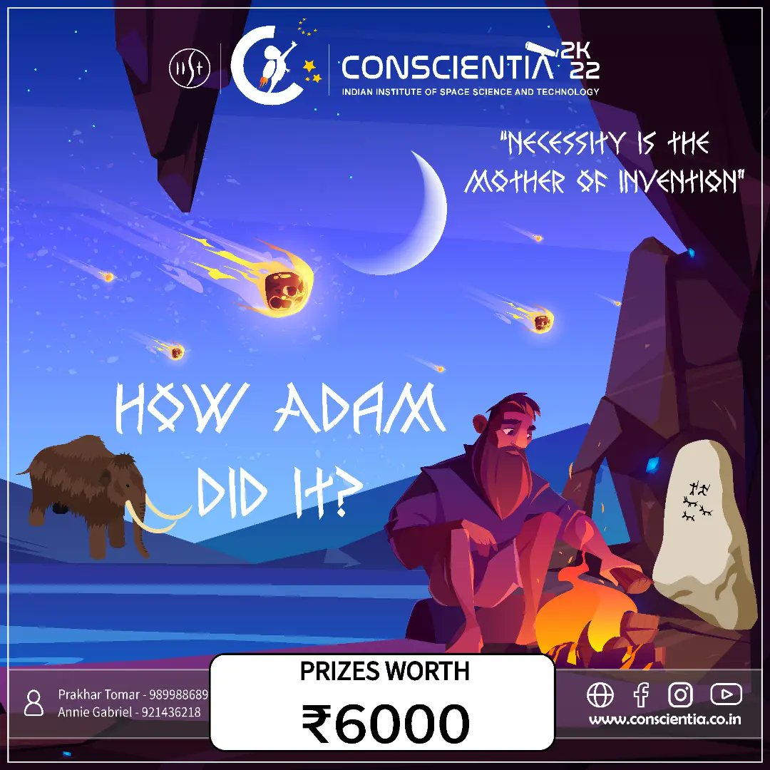 conscientia2025's tweet photo. Imagine you are the first ever human to land on earth. You are the first of everything but are you smart enough to get through?Well,Adam did it but can you?

Register Here https://t.co/RxV1JOzuJj

#iist #conscientia #techfest #everydayproblems #adam #students #trivandrum #kerala https://t.co/6rngaYJBzE