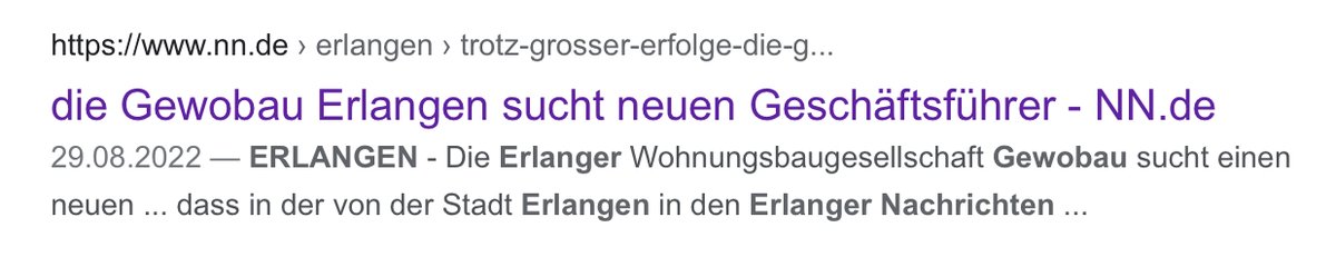 Bedenklicher. 
CSU-Bürgermeister #Volleth - niemand, der sich im Baubereich auskennt - ist Aufsichtsratsvorsitzender der städtischen Wohnungsbaugesellschaft GEWOBAU-Erlangen. 
In dieser Funktion setzt er den Geschäftsführer vor die Tür.
nn.de/erlangen/suche…