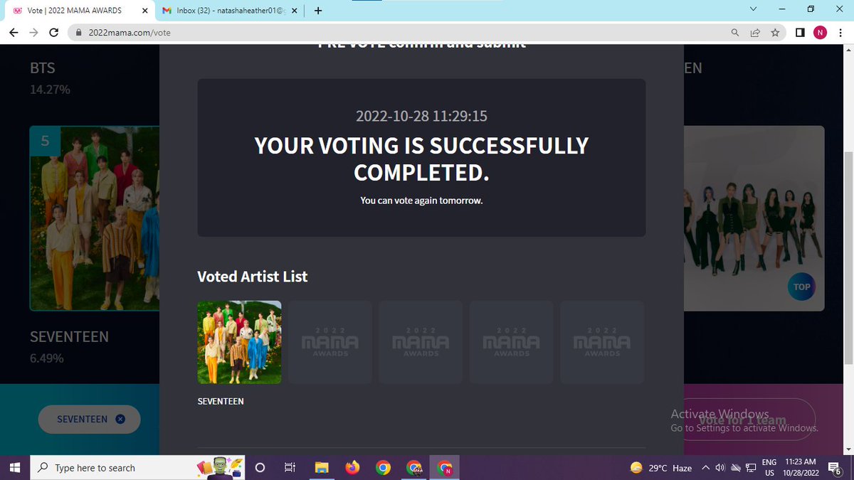 chojinah7's tweet photo. seventeen won!!!!!!!...... here are all my voting proofs in the thread https://t.co/6V1rrIlOSR