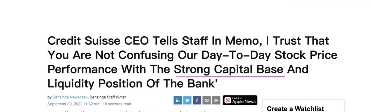 CryptoInsider23's tweet image. The CEO of Credit Suisse explicitly stated the bank has STRONG CAPITAL BASE and clearly its a LIE. Guess what, Circle also suffered huge losses of 800 millions and on its path to lose even more by the end of 2022.